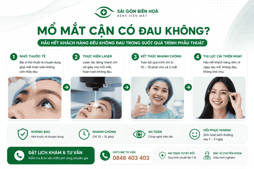Hầu hết bệnh nhân đều không thấy đau trong quá trình phẫu thuật