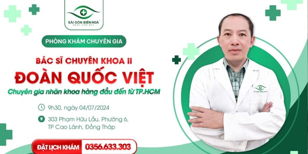 Bác sĩ Đoàn Quốc Việt đã có hơn 30 năm kinh nghiệm điều trị các bệnh về mắt