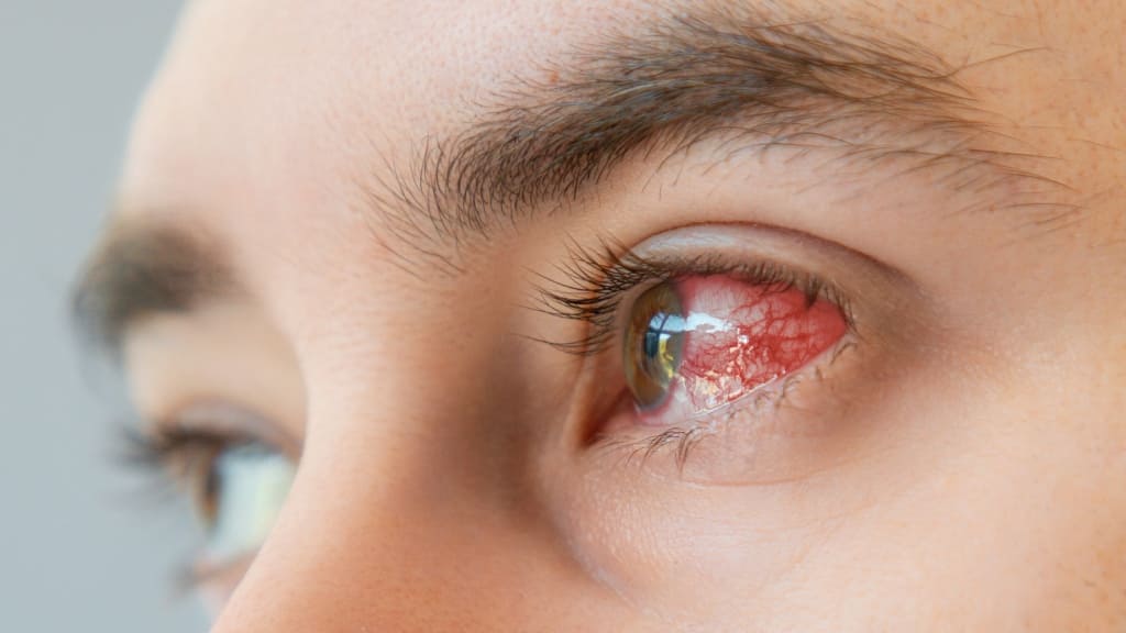 Sưng đỏ mắt là biến chứng thường hay gặp sau khi cắt mộng thịt ở mắt