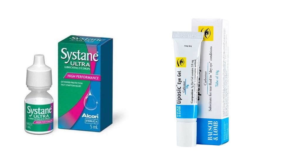 Dùng Gel dưỡng ẩm hoặc nước mắt nhân tạo giúp giữ ẩm cho mắt