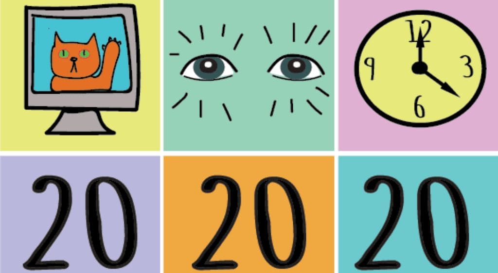 Áp dụng quy tắc 20-20-20 trong khi làm việc để hạn chế tình trạng cận thị giả ở mắt
