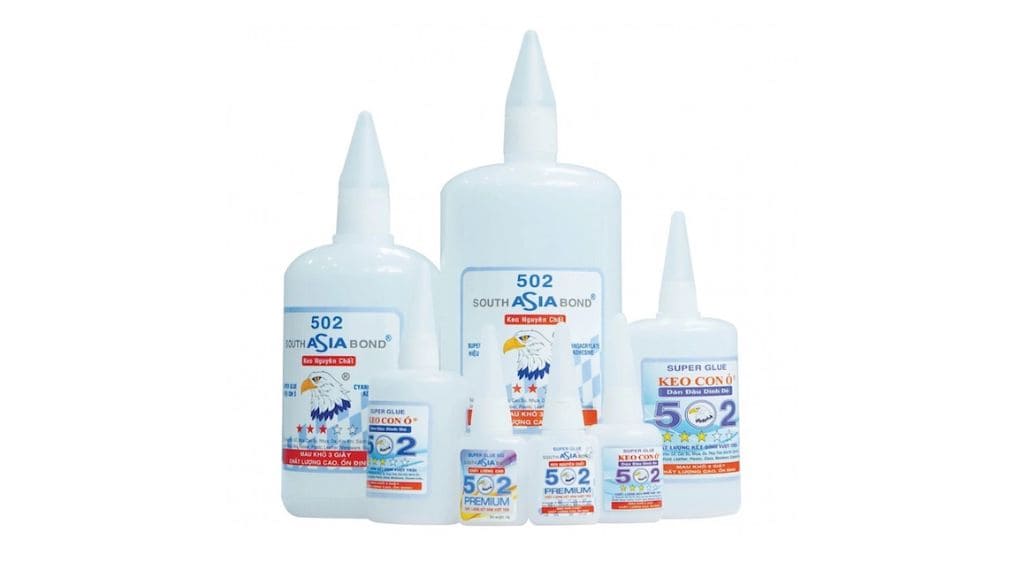 Keo 502 là loại keo chuyên dụng với thành phần chính là Cyanoacrylate
