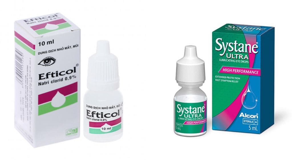 Sử dụng nước muối sinh lý và nước mắt nhân tạo để làm giảm tình trạng đau mắt đỏ