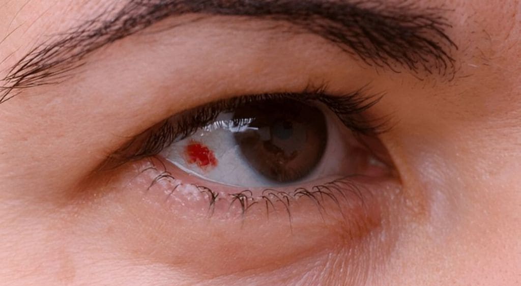 Xuất huyết kết mạc mắt lành tính có thể tự tan