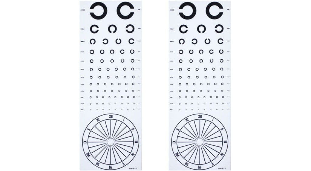 Bảng đo thị lực chữ C là loại bảng gồm các vòng tròn có một khoảng hở nhỏ giống chữ C