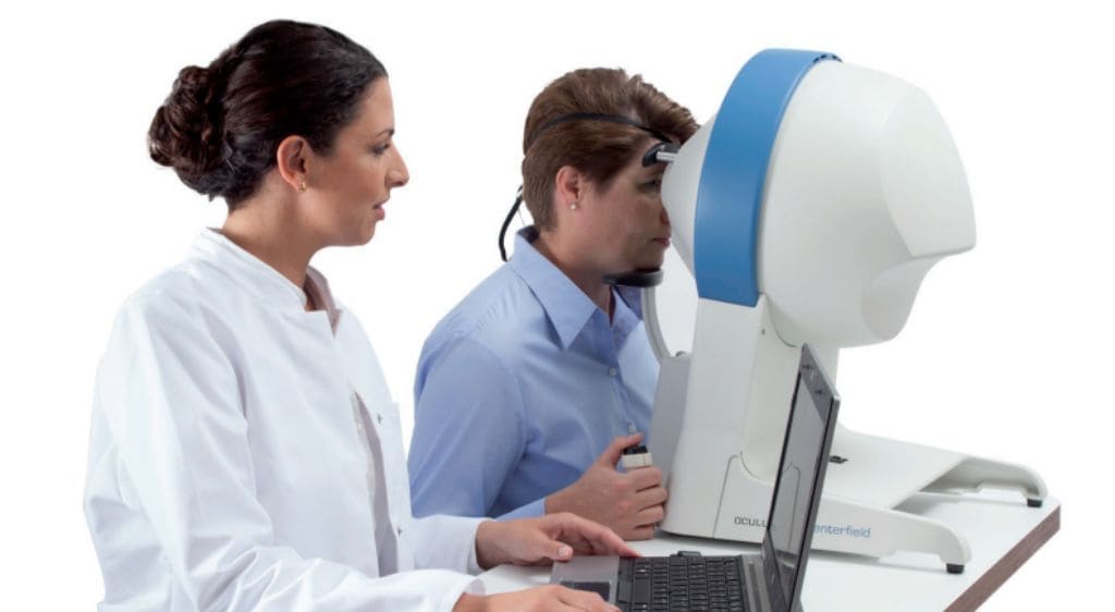 Đo thị trường mắt giúp bác sĩ kiểm tra chi tiết vùng nhìn ngoại biên