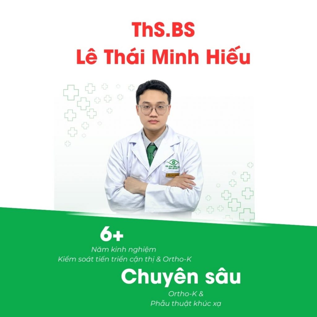 ThS. BS khám mắt giỏi Lê Thái Minh Hiếu ứng dụng AI và Ortho-K kiểm soát cận thị