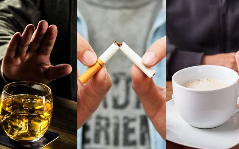 Rượu, bia và thuốc lá cũng là những chất kích thích cần tránh để phục hồi tổn thương mắt