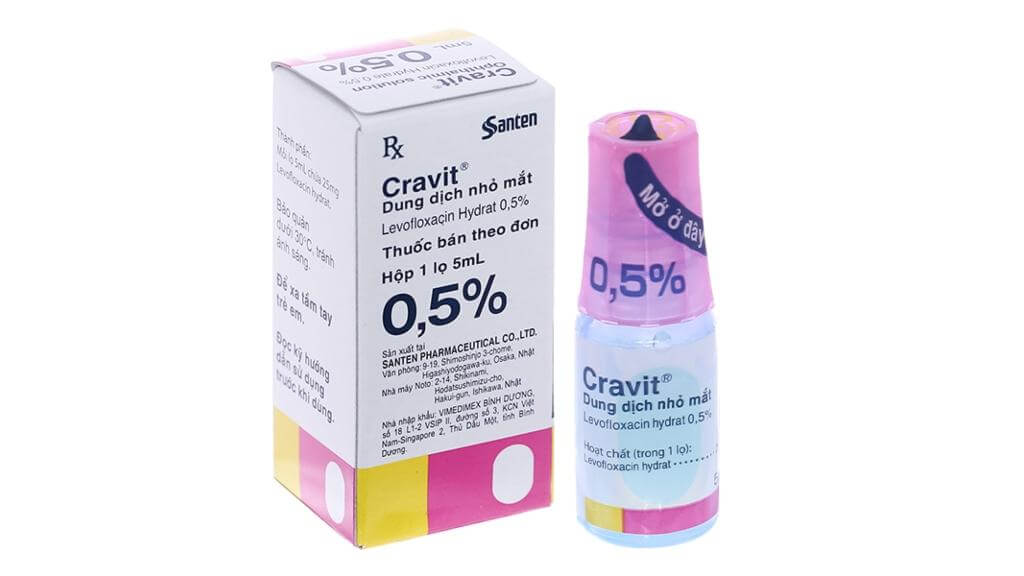 Thuốc nhỏ mắt Cravit 0,5%