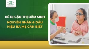 Bé bị cận thị bẩm sinh