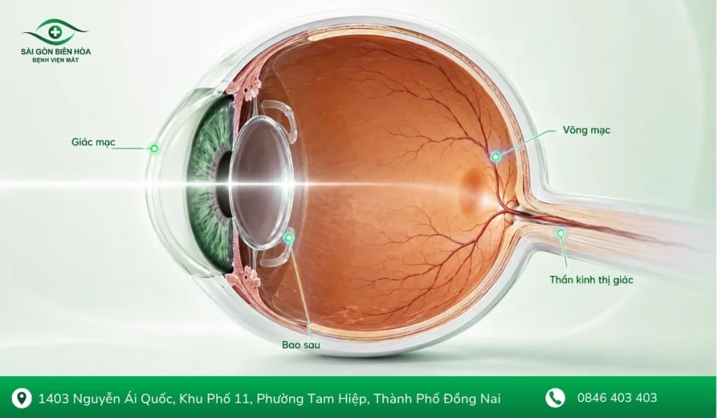 IOL có thể vẫn trong và ổn định, nhưng thị lực còn phụ thuộc giác mạc, bao sau, võng mạc, thần kinh thị giác và độ khúc xạ.