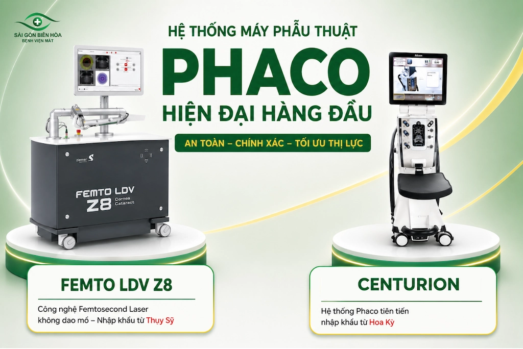 Hệ thống máy phẫu thuật đục thủy tinh thể