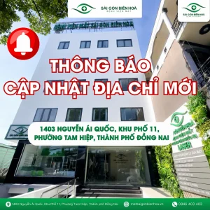 Thông báo cập nhật địa chỉ mới Biên Hòa