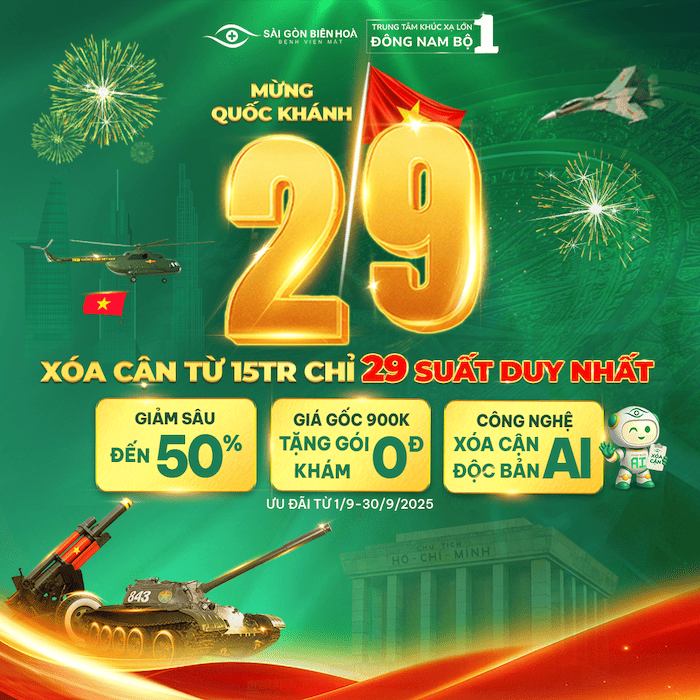 Bệnh viện Mắt Sài Gòn Biên Hòa ưu đãi mổ cận 02-09