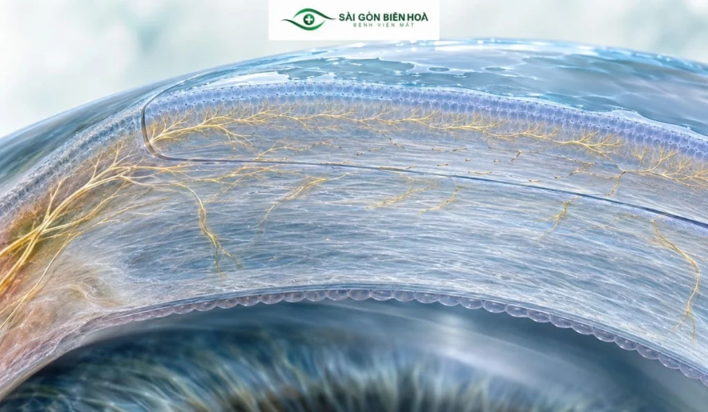 Đường tạo vạt LASIK có thể làm gián đoạn một phần các sợi thần kinh giác mạc, tạm thời ảnh hưởng đến cảm giác bề mặt và phản xạ tiết nước mắt.