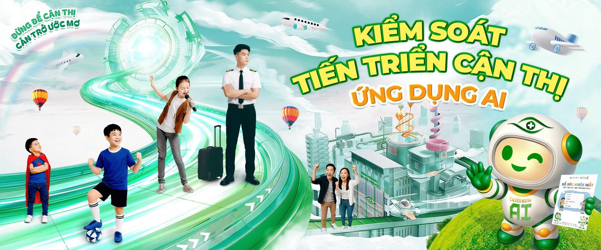 Kiểm soát tiến triển cận thị ứng dụng AI