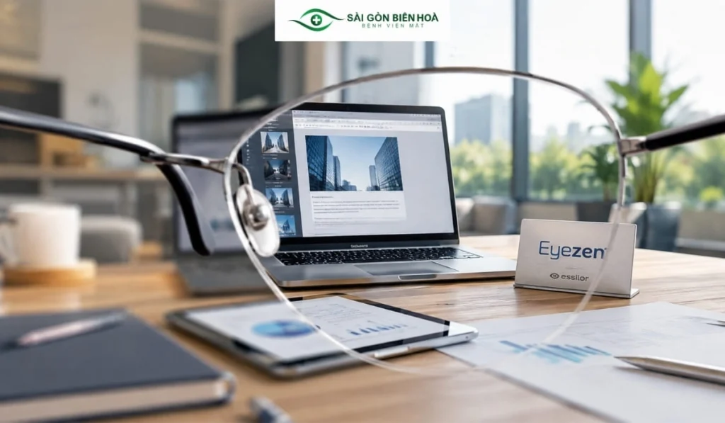 Eyezen là dòng tròng Essilor dành cho người thường xuyên chuyển đổi giữa nhìn xa, nhìn gần và sử dụng thiết bị số.