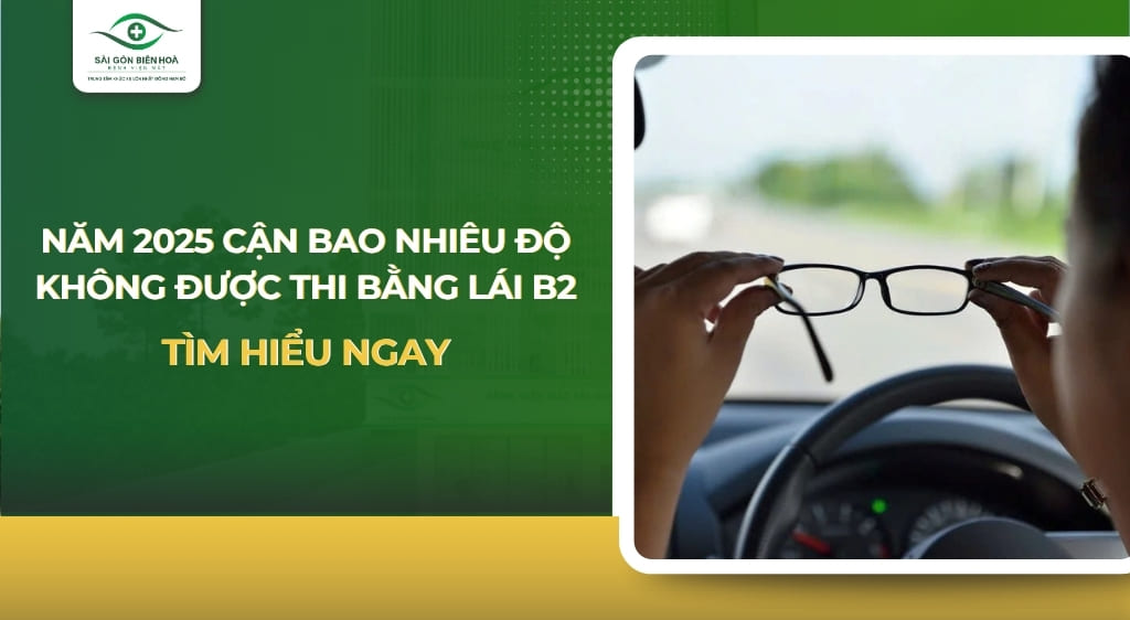 cận bao nhiêu độ không được thi bằng lái B2
