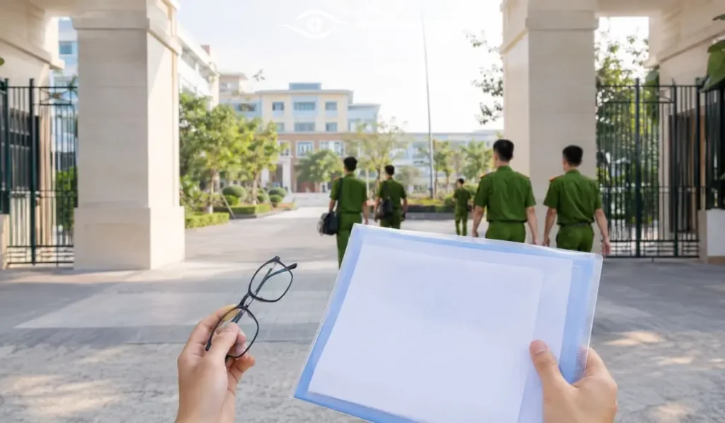 Cận thị không đồng nghĩa với việc mất cơ hội dự tuyển Công an nếu thí sinh đáp ứng đầy đủ tiêu chuẩn sức khỏe theo quy định.