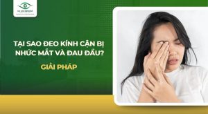 đeo kính cận bị nhức mắt