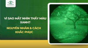 mắt nhìn thấy màu xanh