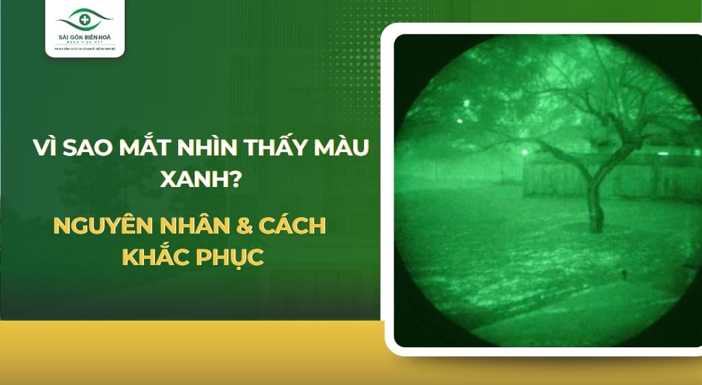 mắt nhìn thấy màu xanh