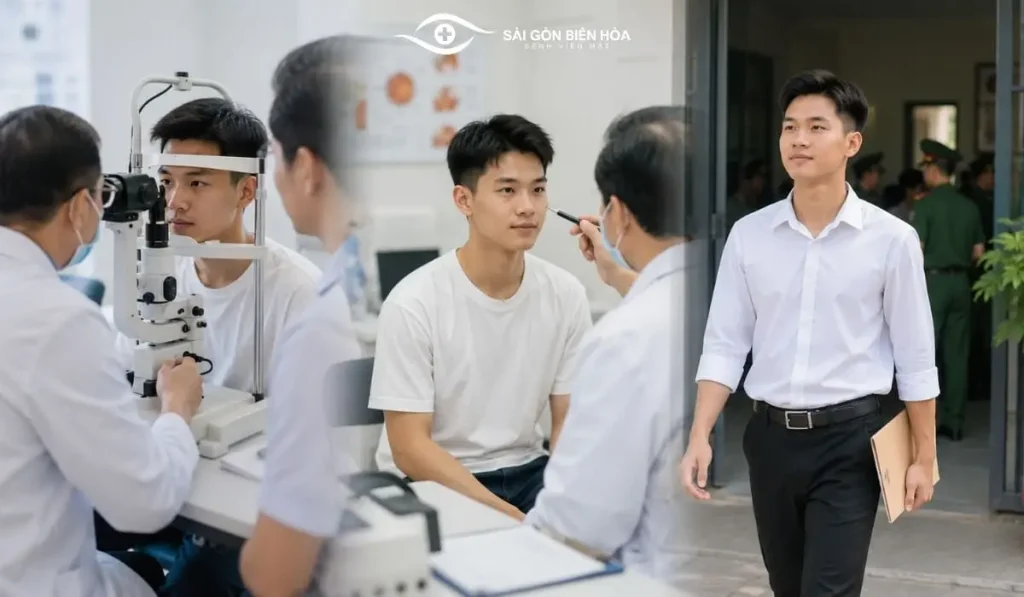 Nếu có kế hoạch phẫu thuật cận trước kỳ tuyển sinh, thí sinh nên chủ động sớm để có đủ thời gian hồi phục và đánh giá lại thị lực.