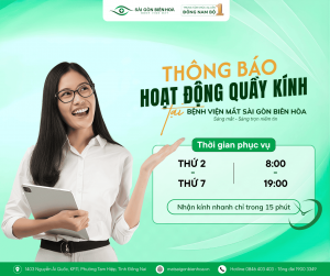 quầy kính tại Bệnh viện Mắt Sài Gòn Biên Hòa