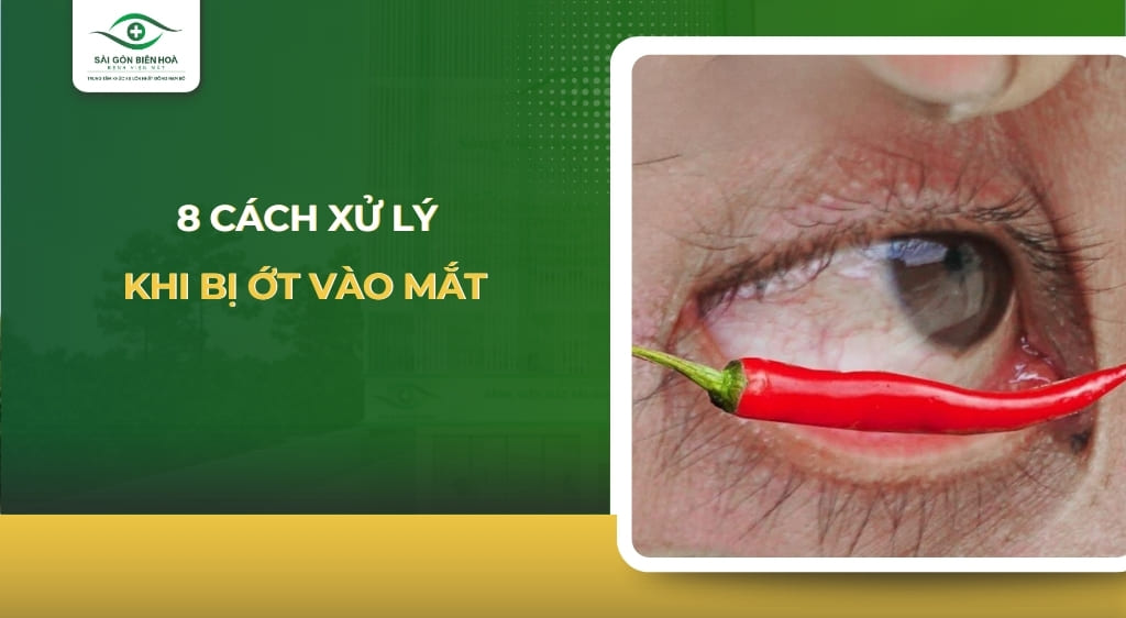 bị ớt vào mắt
