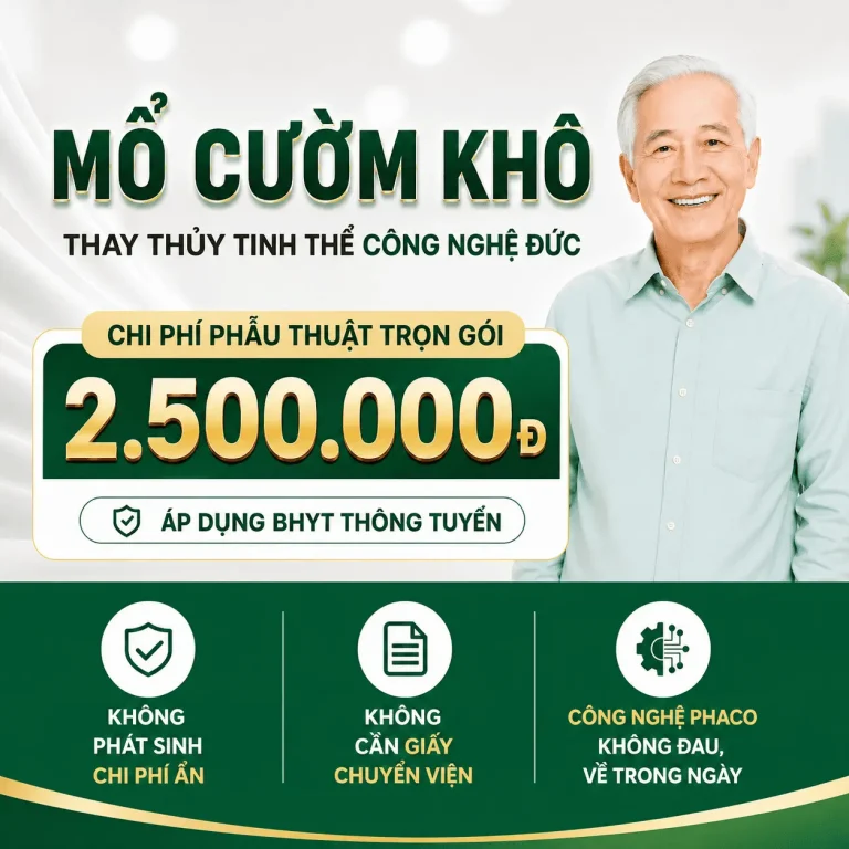 MỔ CƯỜM PHACO KHÔNG ĐAU
