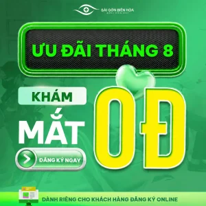 Ưu đãi tháng 8 khám mắt miễn phí cơ bản
