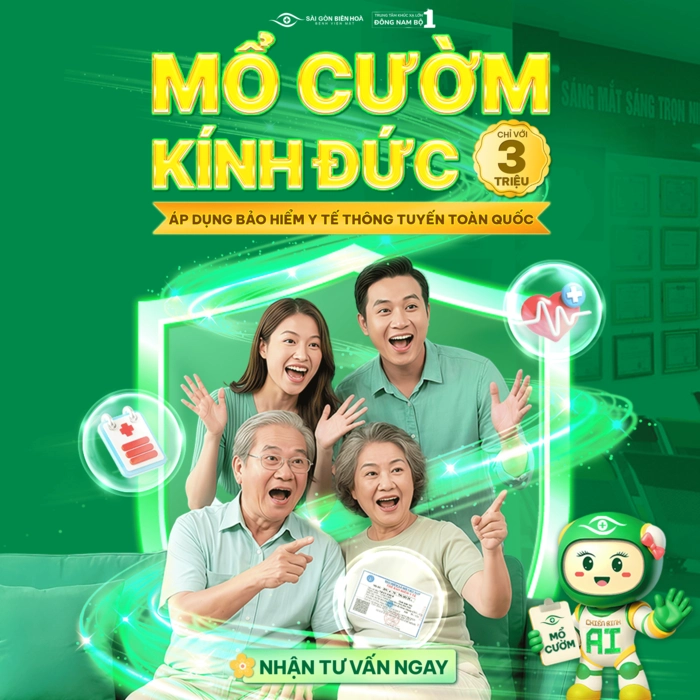 Mổ cườm 3 triệu tại Bệnh viện Mắt Sài Gòn Biên Hòa