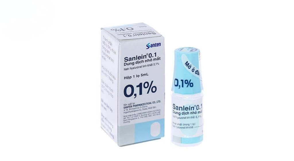 Sanlein 0.1% hỗ trợ làm dịu khô mắt, hạn chế ghèn trắng bám dính