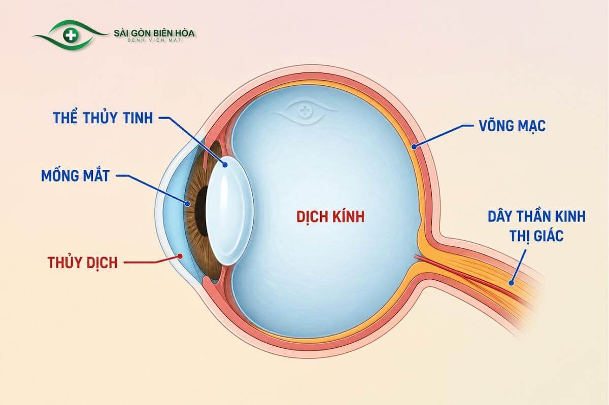 Thuỷ dịch là chất lỏng trong suốt lấp đầy các khoảng trống ở tiền phòng và hậu phòng