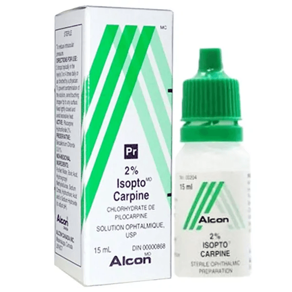 Isopto Carpine 2% giúp tăng thoát lưu thủy dịch, hỗ trợ hạ nhãn áp trong glocom góc đóng