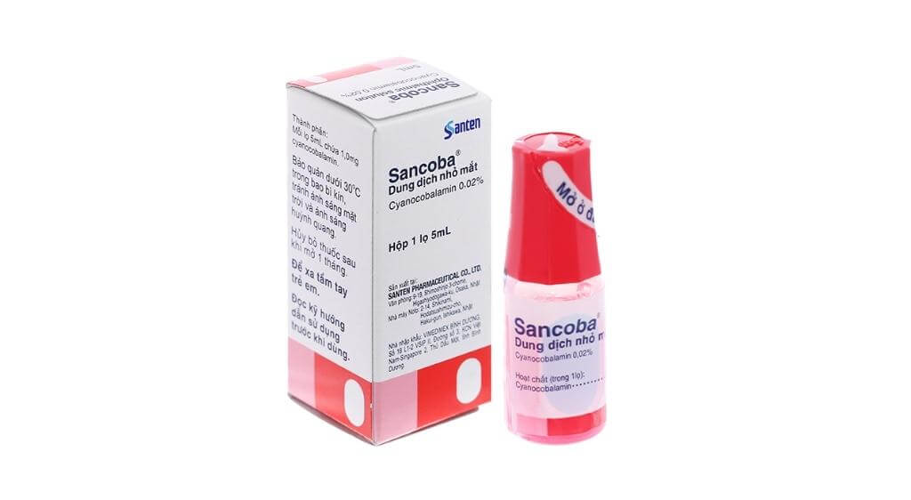 Sancoba chứa vitamin B12, giúp giảm ngứa và mỏi mắt do điều tiết nhiều