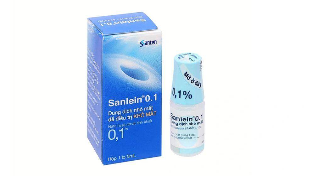 Sanlein 0,1 với hoạt chất chính là Natri Hyaluronate có tác dụng giữ nước tốt, thúc đẩy quá trình liền sẹo và chữa lành tổn thương