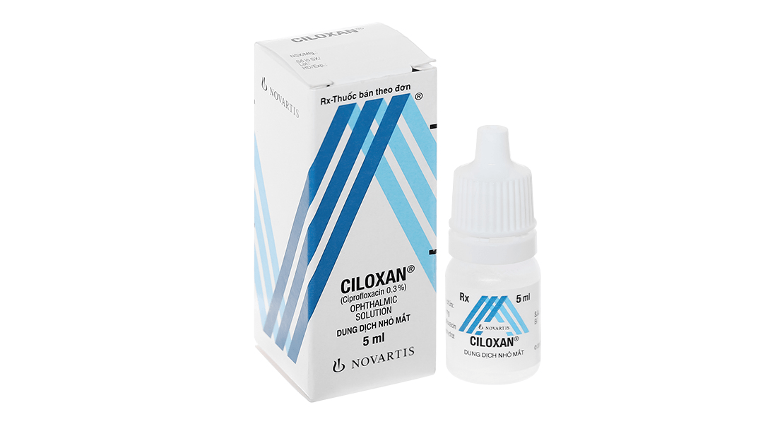 Thuốc nhỏ mắt Ciprofloxacin (Ciloxan) điều trị nhiễm khuẩn mắt nhóm fluoroquinolone