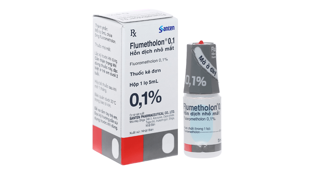 Thuốc nhỏ mắt Flumetholon 0,1% hỗ trợ giảm viêm sau phẫu thuật mắt