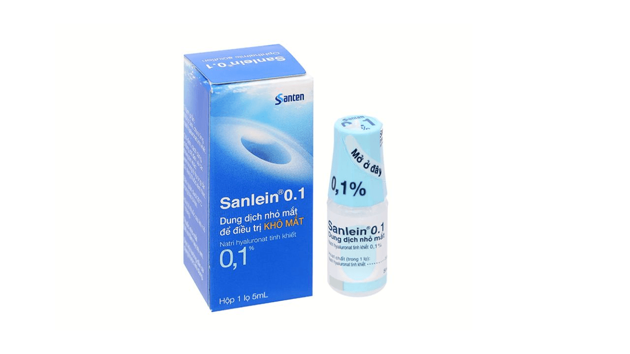 Thuốc nhỏ mắt Sanlein 0,1% duy trì độ ẩm và hỗ trợ điều trị khô mắt