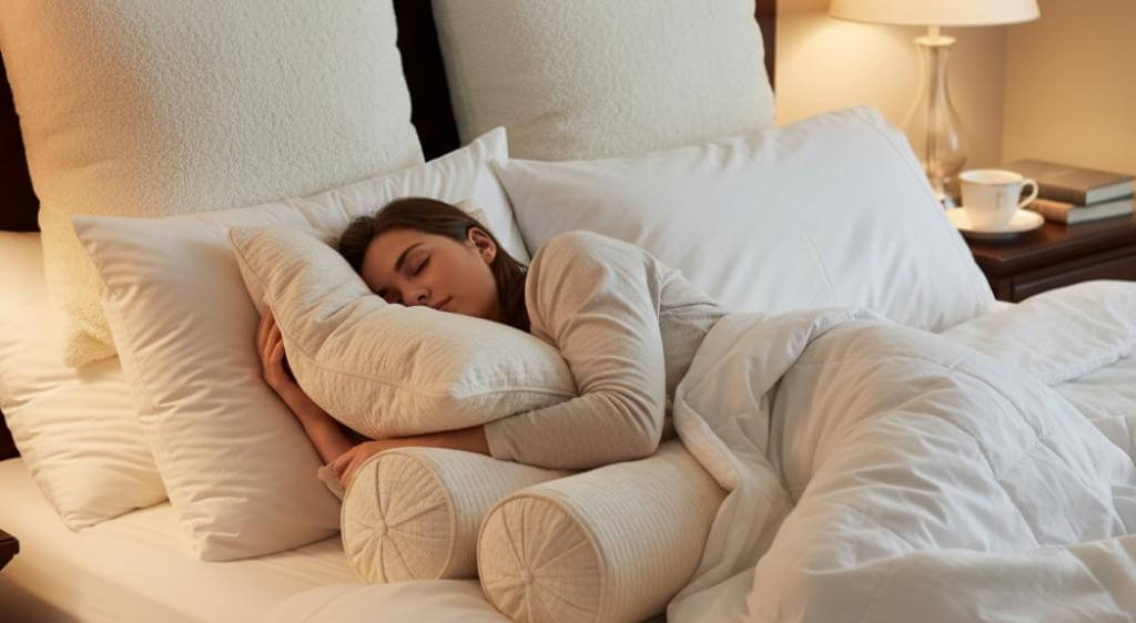 Kê cao gối khi ngủ giúp hạn chế sưng mắt vào sáng hôm sau