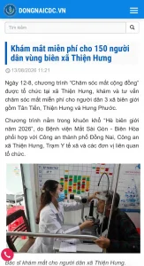 Khám mắt miễn phí cho 150 người dân vùng biên xã Thiện Hưng