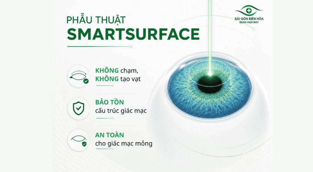 SmartSurfACE kết hợp phương pháp TransPRK và công nghệ SmartPulse trên hệ thống laser Excimer SCHWIND AMARIS.