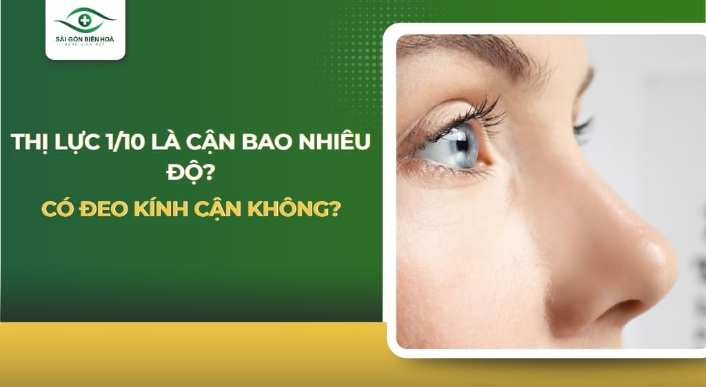 Thị lực 1/10 là cận bao nhiêu độ