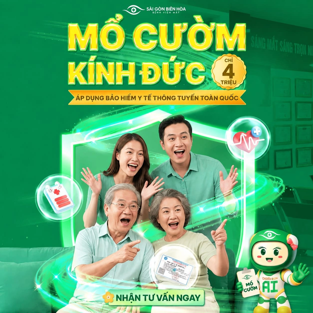 Ưu đãi mổ cườm mắt 4 triệu
